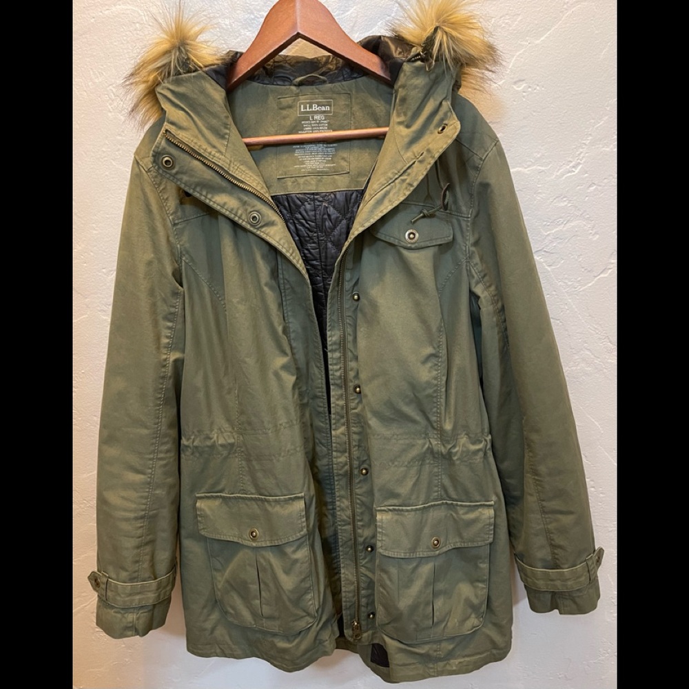 LL Bean East End Parka Large Reg